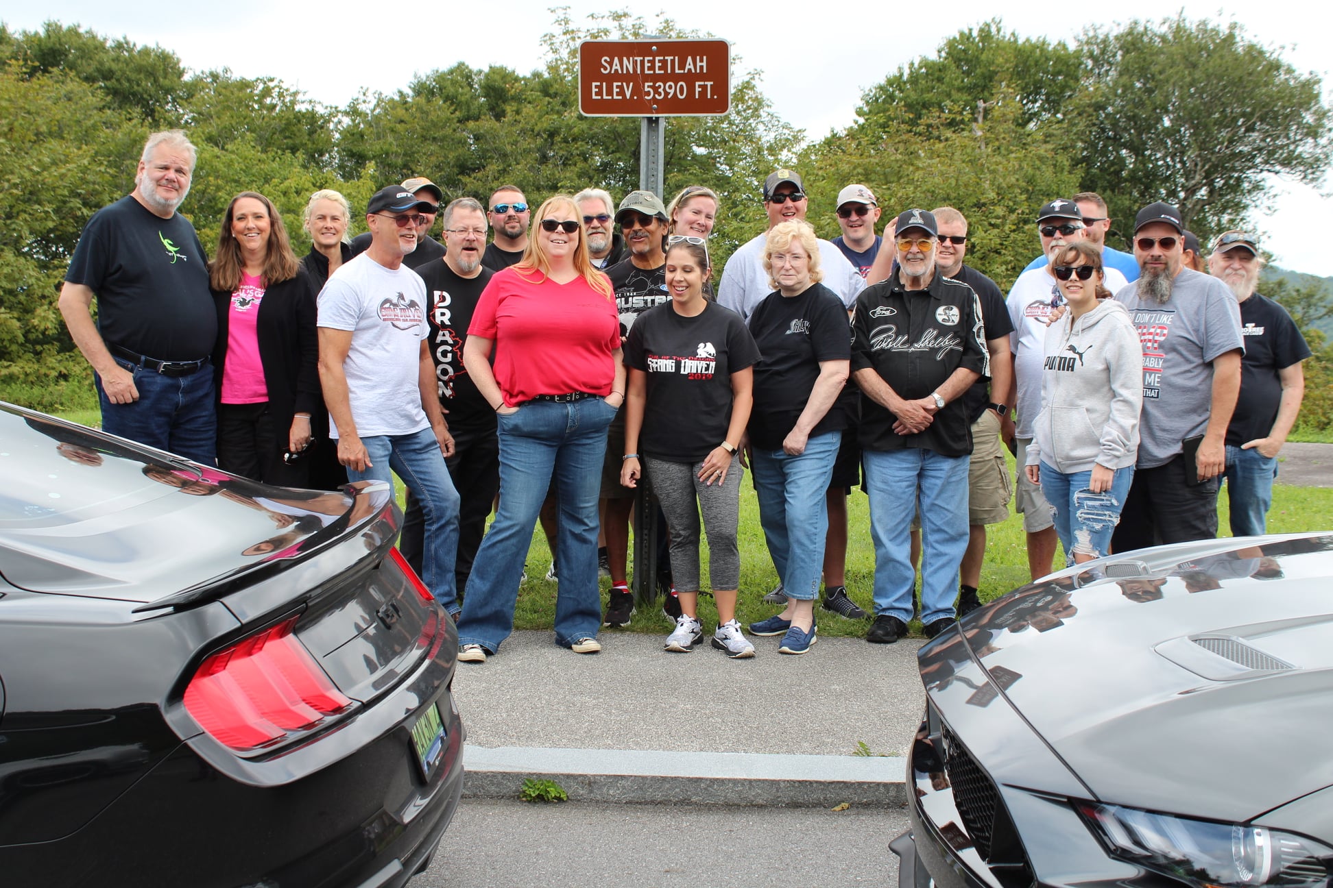 Group members at highest point on the Cherohala Skyway